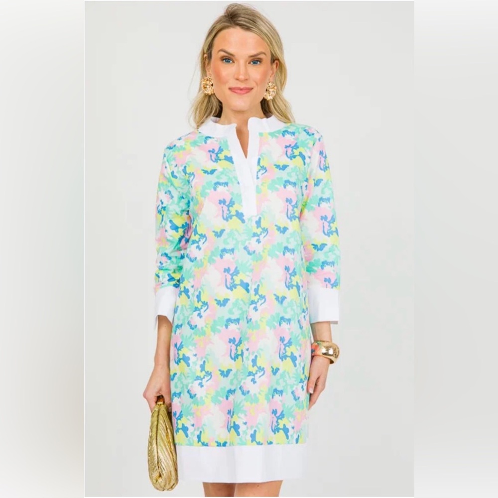 Michelle McDowell Spring Blooms Camille Pastel Floral Mini Dress